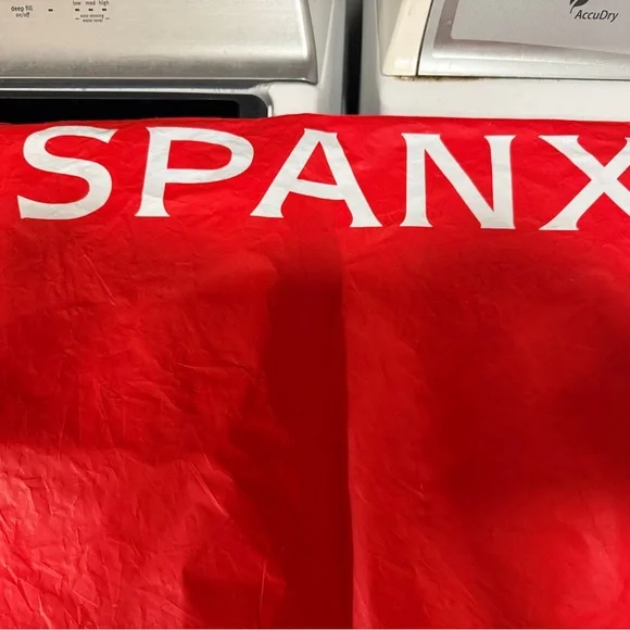 SPANX Red Track Pants with White Piping, Size Small - Picture 7 of 9